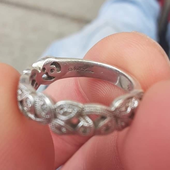 Neil lane Floral diamond band 925c - Picture 1 of 6